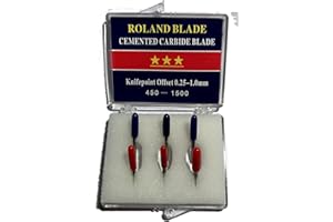 BRIDGE CUTTERS Combo 6-Pack Replacement Carbide Blades 3 Each 45 & 60 Degree Vinyl Sign Making Plotting Compatible with Roland Bridge Refine US Cutter