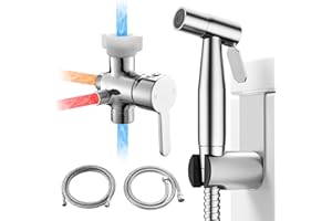 Fekivasy Hot and Cold Handheld Bidet Sprayer for Toilet, Warm Water Bidet with Adjustable Pressure, Muslim Shower Bidet Warm Water for Feminine Wash