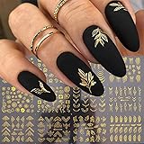 Flowers Nail Art Stickers Decal 3D Self-Adhesive