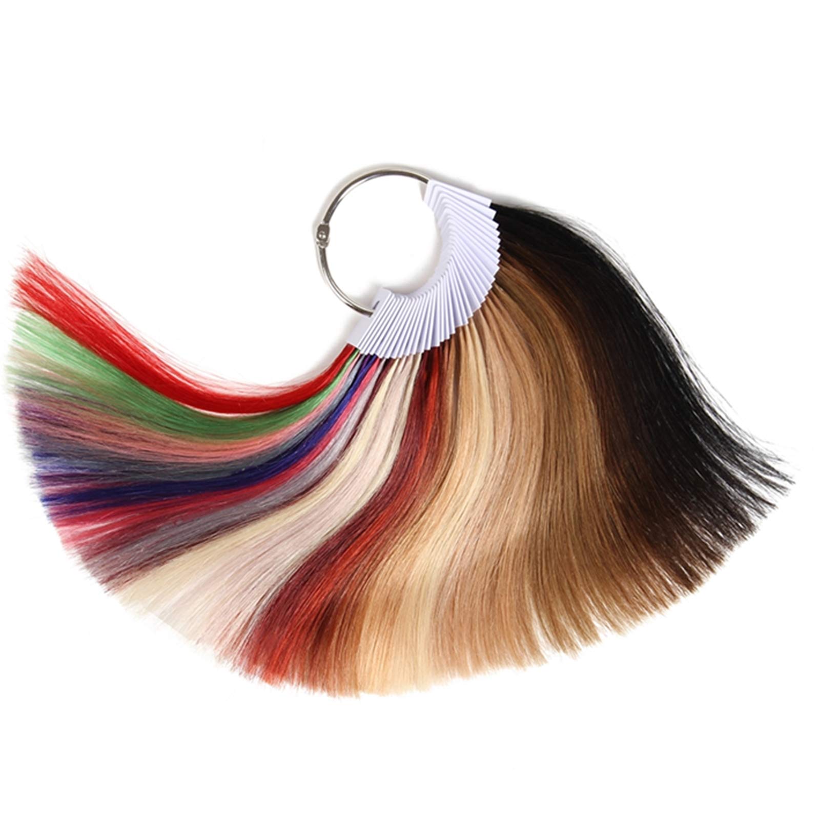Photo 1 of RINBOOOL Hair Swatches for Testing Color, 35 Colors, Colored Hair Color Rings Sample Testing Kit, 8 Inch