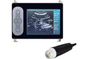 GOYOJO Veterinary Ultrasound Scanner for Bovine, with 3.5mhz Waterproof Mechanical Sector Probe for Dog Cat Cattle Sheep Horses Farmscan, 5.6 Inch Color Waterproof Display Screen LCD