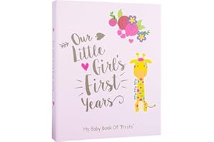 Ronica Memory Book for Baby Girl - Photo Album, Easy to Use Keepsake Scrapbook - Modern Keepsake for New Parents to Record Photos & milestones