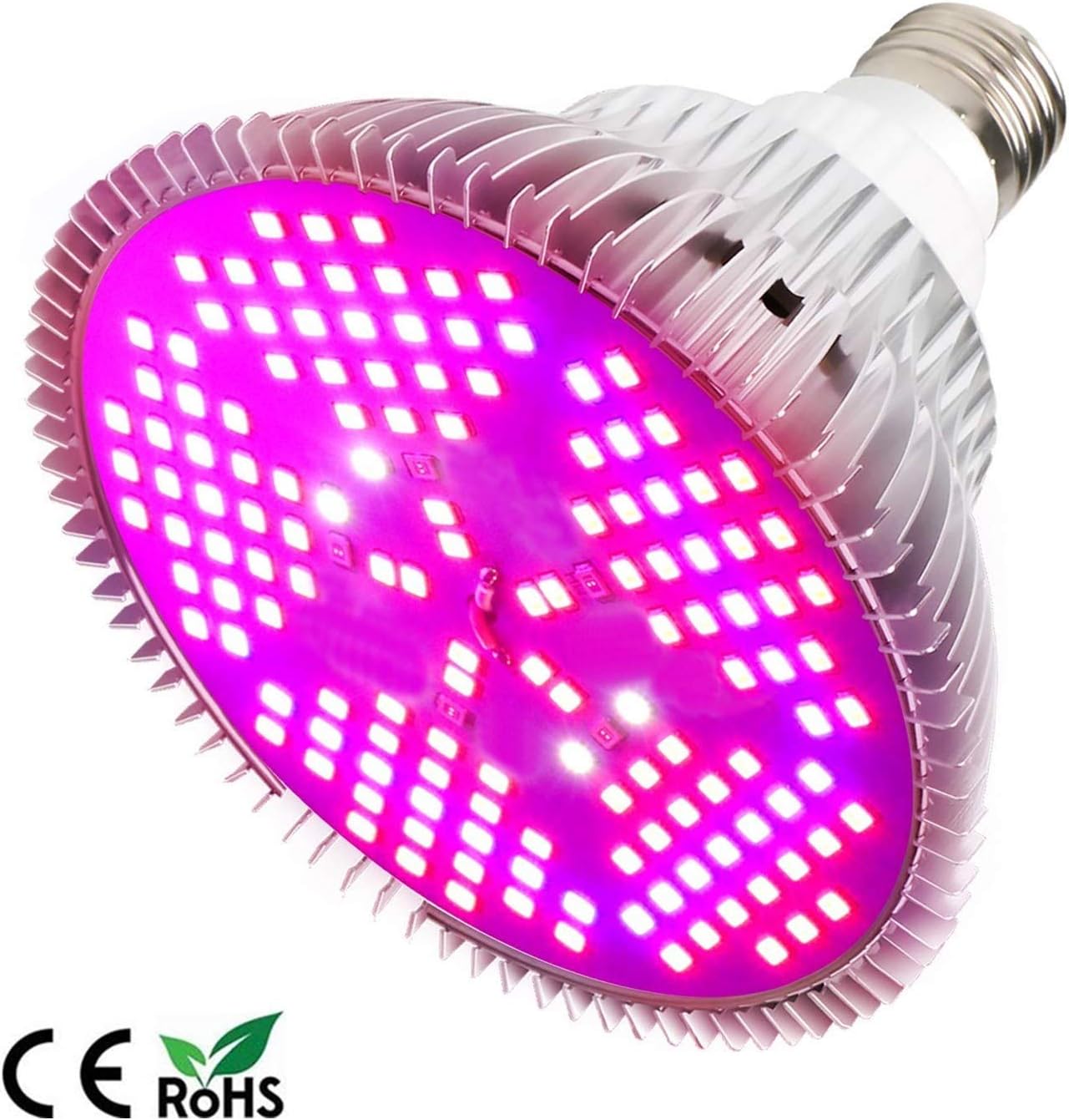 100W Led Grow Light Bulb, Fauna Full Spectrum Grow Lights for Indoor Plants Vegetables and Seedlings LED Plant Light Bulb for Hydroponics Indoor Garden Greenhouse (Red/Blue Spectrum)