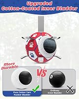 HETOO Dog Soccer Ball 6 inch Interactive Toy Red White Durable PU Buoyant view 7