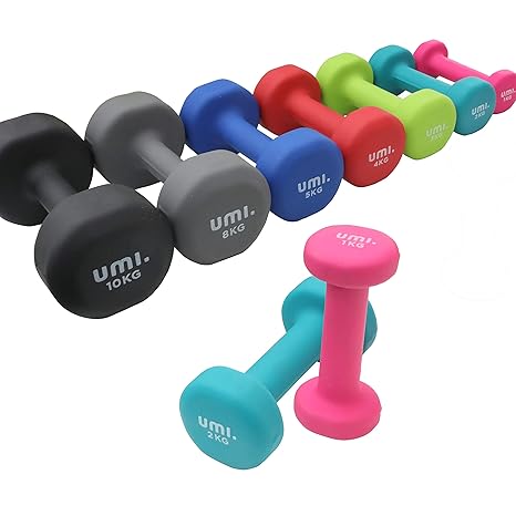 UMI. Essentials Fitness Hanteln 2er Set Kurzhanteln Übung Neopren Hantel für Frauen Männer Kinder