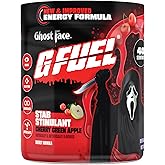 G Fuel Ghost Face 2.0 Energy Drink Powder, Pre Workout Caffeine Mix for Gaming, Sugar Free Focus Amino, Vitamin + Antioxidants, 9.9oz (Cherry Green Apple, 40 Servings)