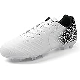 FEETHING Women's Soccer Cleats Firm Ground, Lightweight Unisex Soccer Shoes for Adults Fits Men & Women