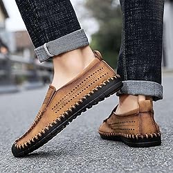 Men's Breathable Perforated Loafers Hand-Stitched