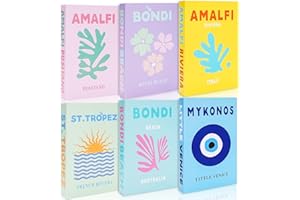 Whaline 6Pcs Preppy Decorative Books Foldable Fake Books Bundle Room Decor Aesthetic Coffee Table Books Decor for Back to School Classroom Display Office Home Bookshelf Decor Stuff Things