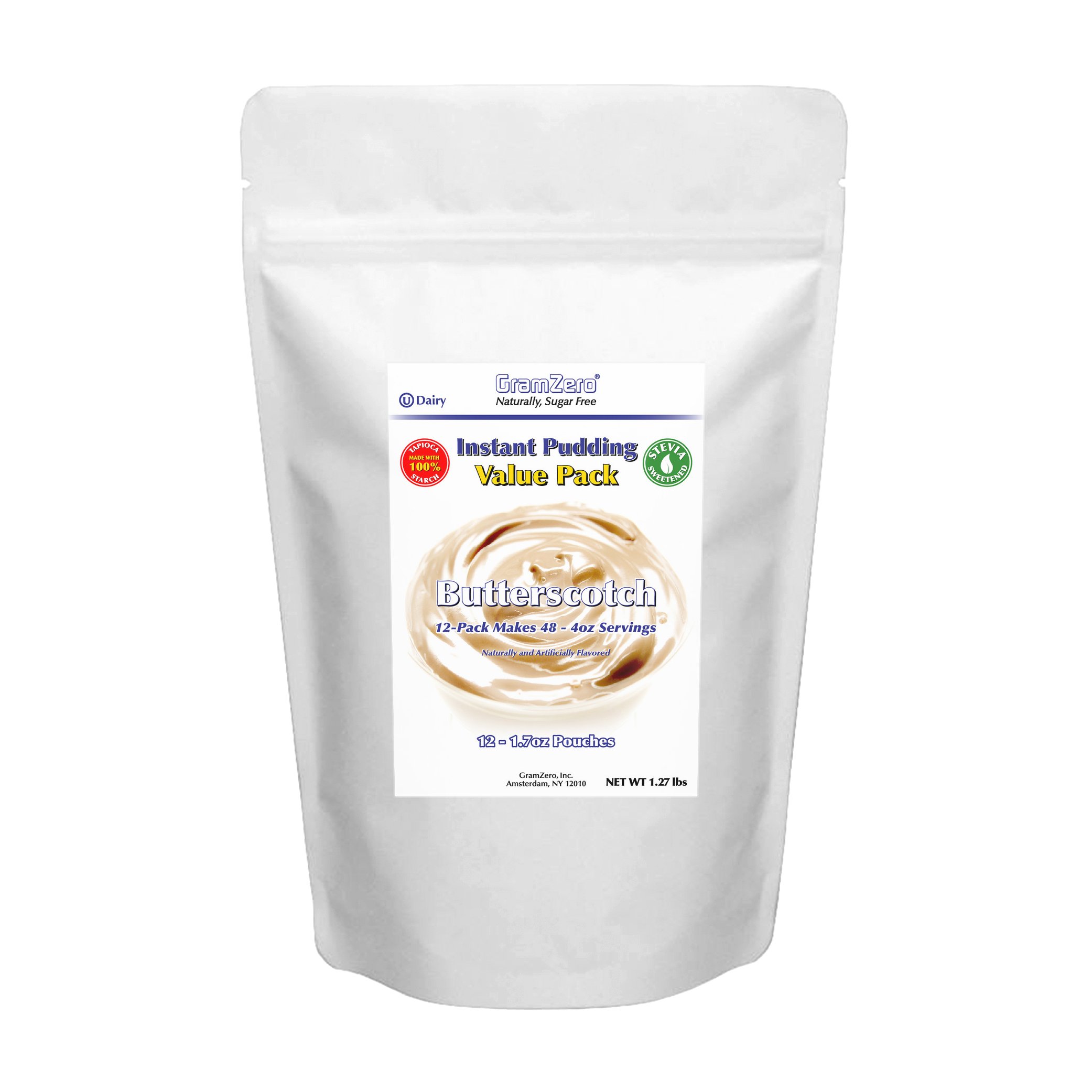 GramZero Chocolate Pudding Mix, 12/16 oz Yield (Makes 48