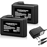 4000mah 7.4V Battery Pack for Heated Vests Jackets Suit for ORORO, Venustas, Rechargeable Battery for Heated Vests Jackets Hoodies Pants Coat for Men Women Heating Vest(2Pack Batteries with Charger )