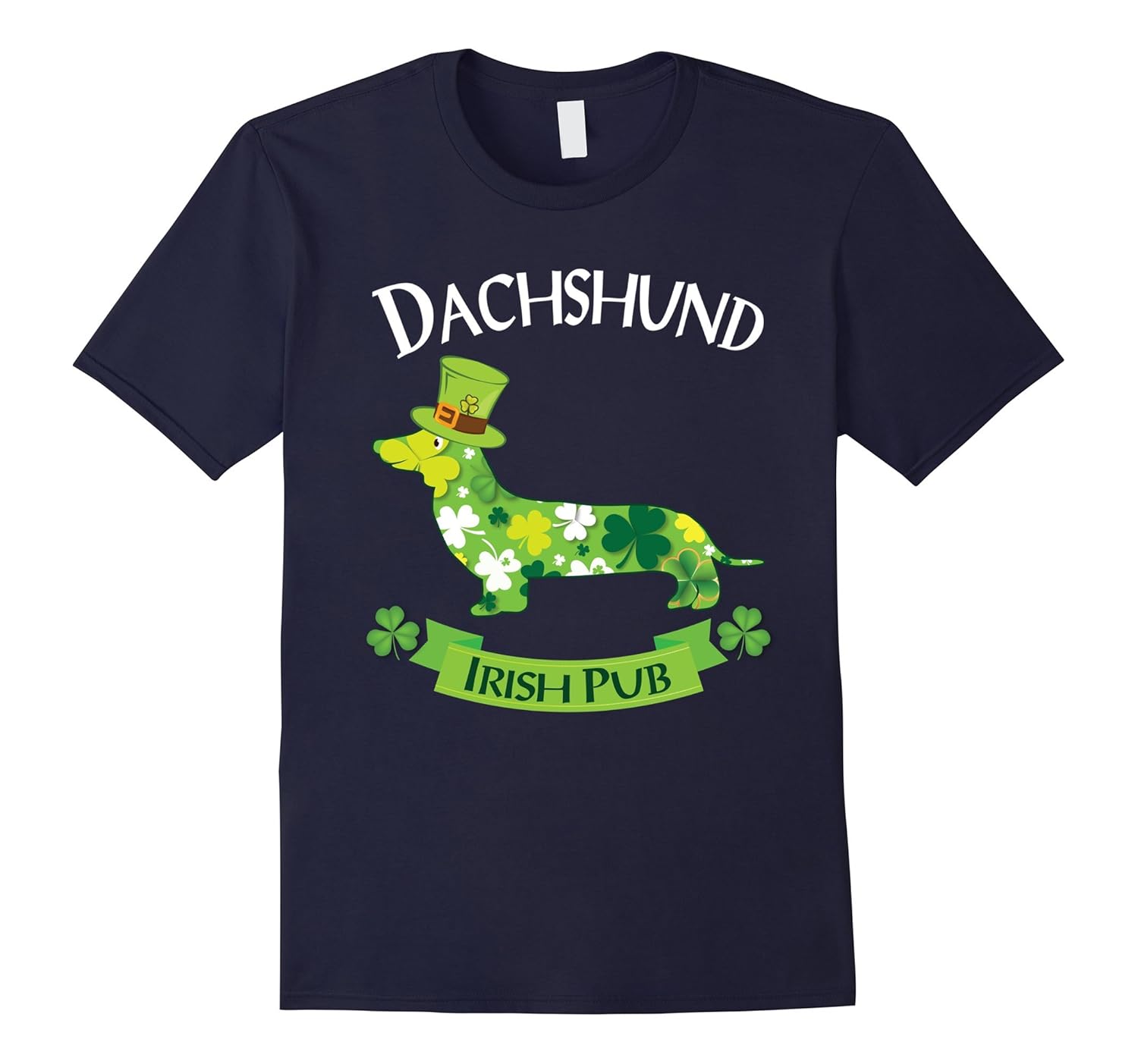 Dachshund Dog Irish Pub Funny St Patricks Day T-Shirt-ANZ