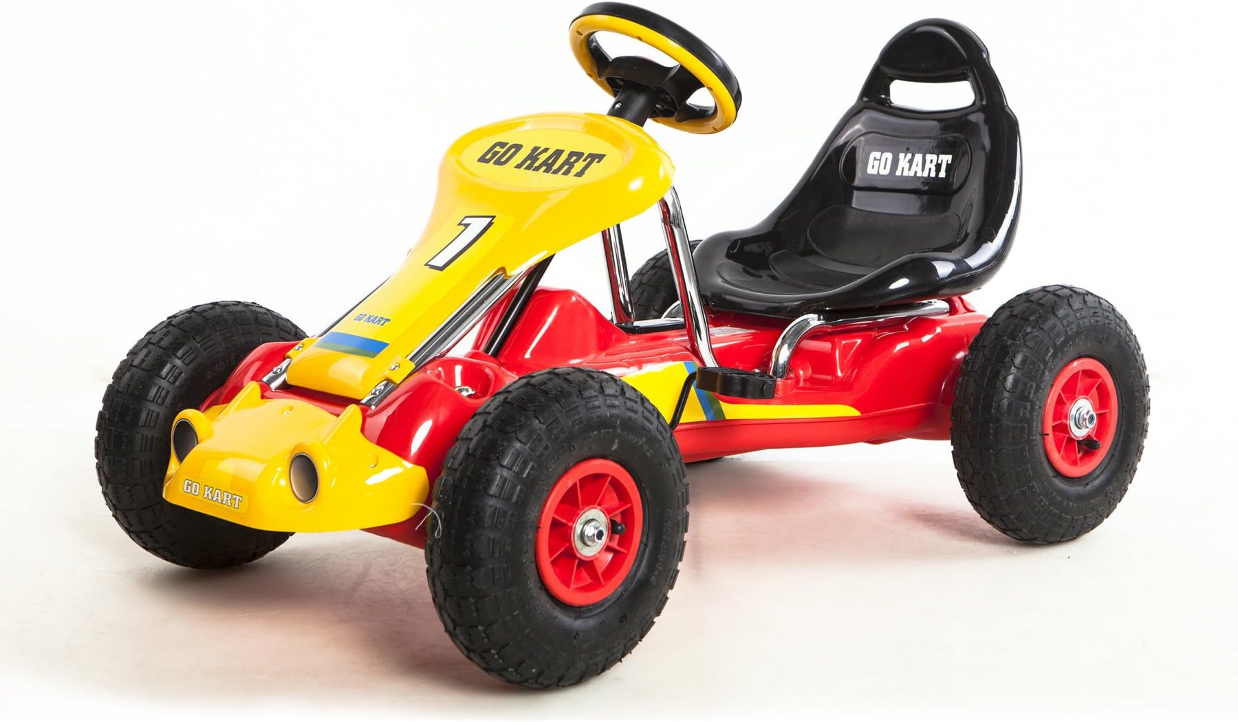 MARTIN RANGER Ride On Pedal Go-Kar Car/ Pedal Toys for Kids&Rubber Wheel, Red