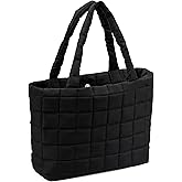 REDSINDA Quilted Tote Bag for Women, Lightweight Carryall Puffer Shoulder Bag Handbag for Travel, Work