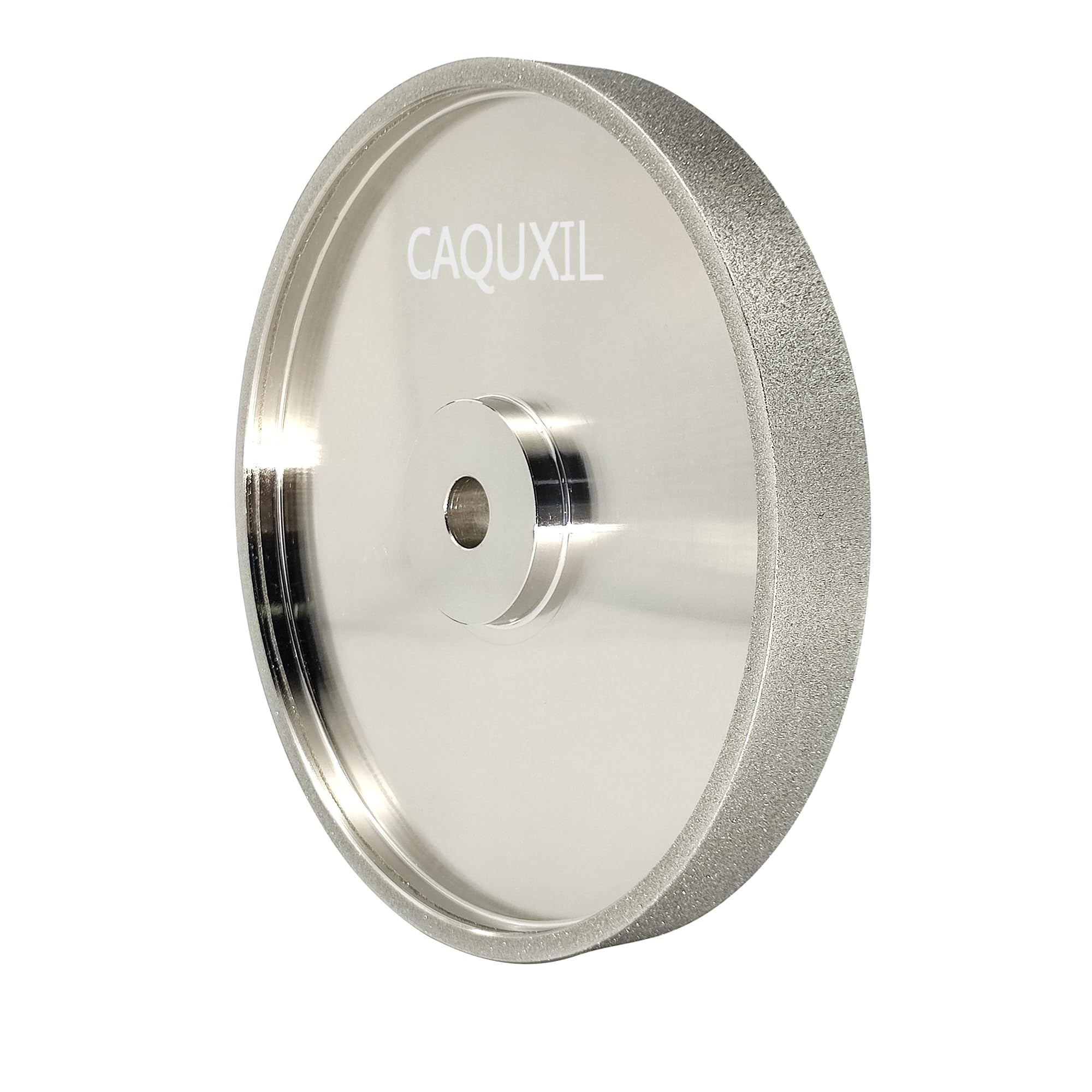 Photo 1 of CAQUXIL CBN Grinding Wheel 8 inch, 1" Wide, 5/8" Arbor, Sharpening High Speed Steel Tools Woodturning Tools, Grinding Wheel, 180 Grit