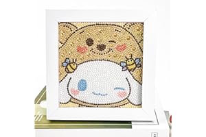 ROFOLO Diamond Painting Kit for Kids with Frame Art and Crafts for Kids，Full Drill Painting by Number Kits Home Decoration(Yellow-1)