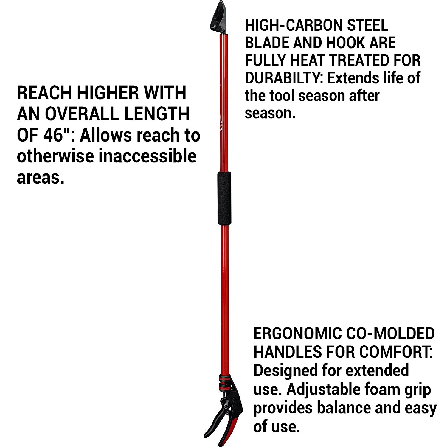 Long Reach Garden Tree Branch Clippers Pruner Shears Fruit Picker