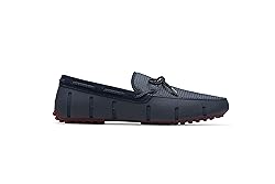 SWIMS Mens Loafers, Braided Lace Shoes for