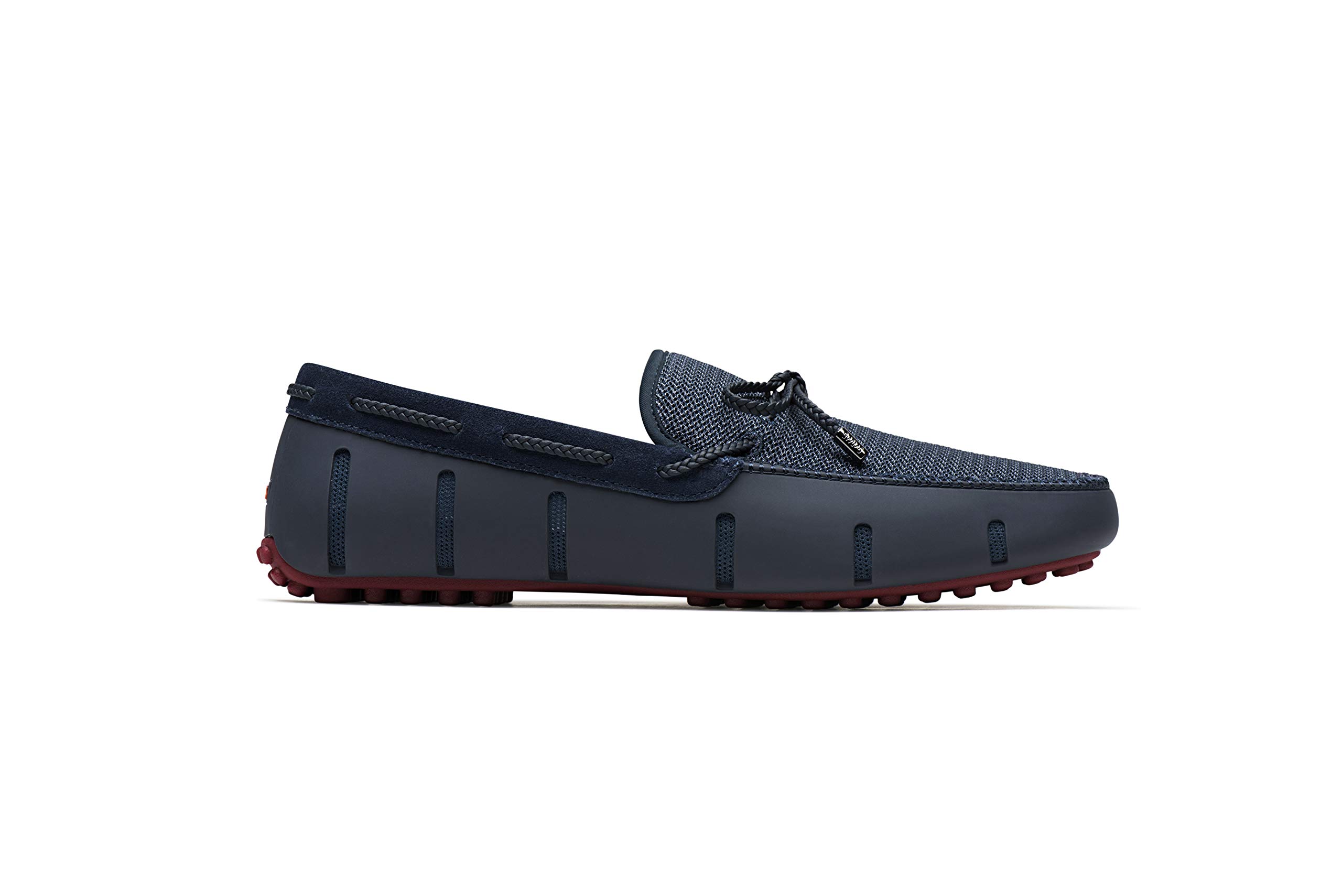 SWIMS Mens Loafers, Braided Lace Shoes for