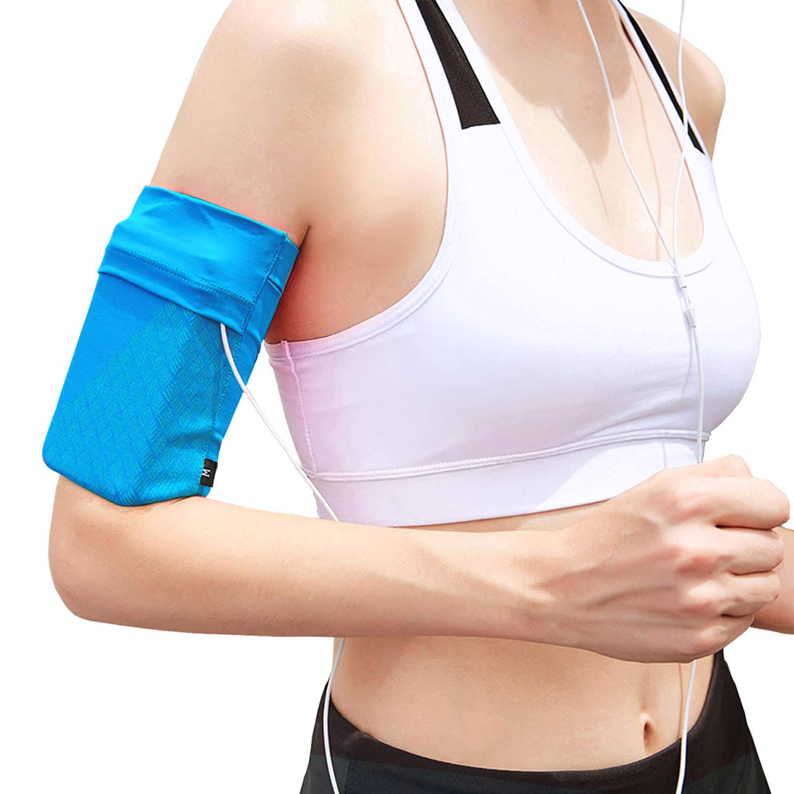 Ailzos Universal Exercise Armband Running Phone Armband, Lightweight Phone Holder for Jogging Sports Arm Holder for Running Workout Fit iPhone X/8/7 Plus/7/6,Samsung Galaxy S9/S8/S7 ect, Blue, M
