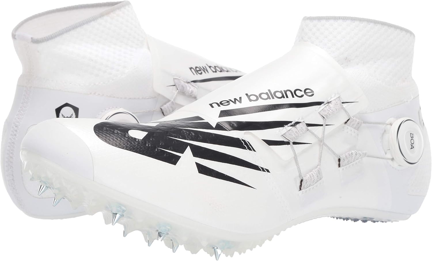 new balance white spikes