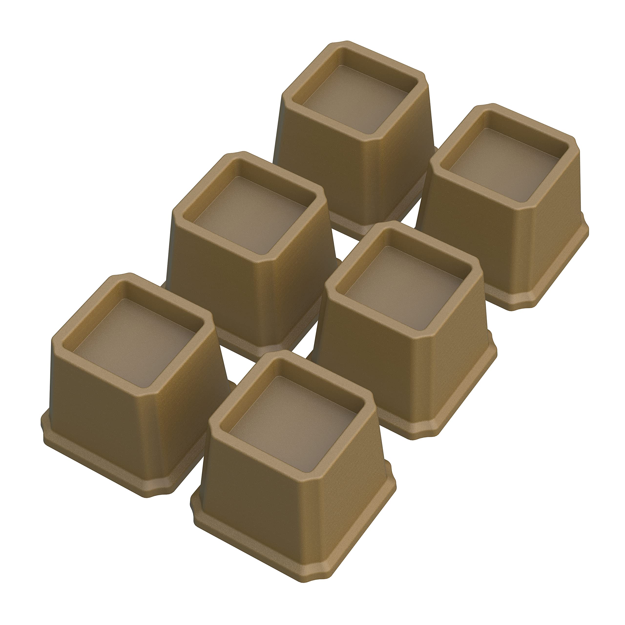 Whynonap Bed Risers 3 Inch Heavy Duty Bed Elevators, Set of 6 Lifts Up ...