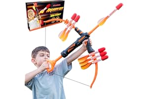ATLASONIX Nerf Bow and Arrow - Nerf Bow - Outdoor Archery Shooting Toy for Boys and Girls Ages 4-12, Fun Outdoor Games for Boys Age 8-12 Birthday