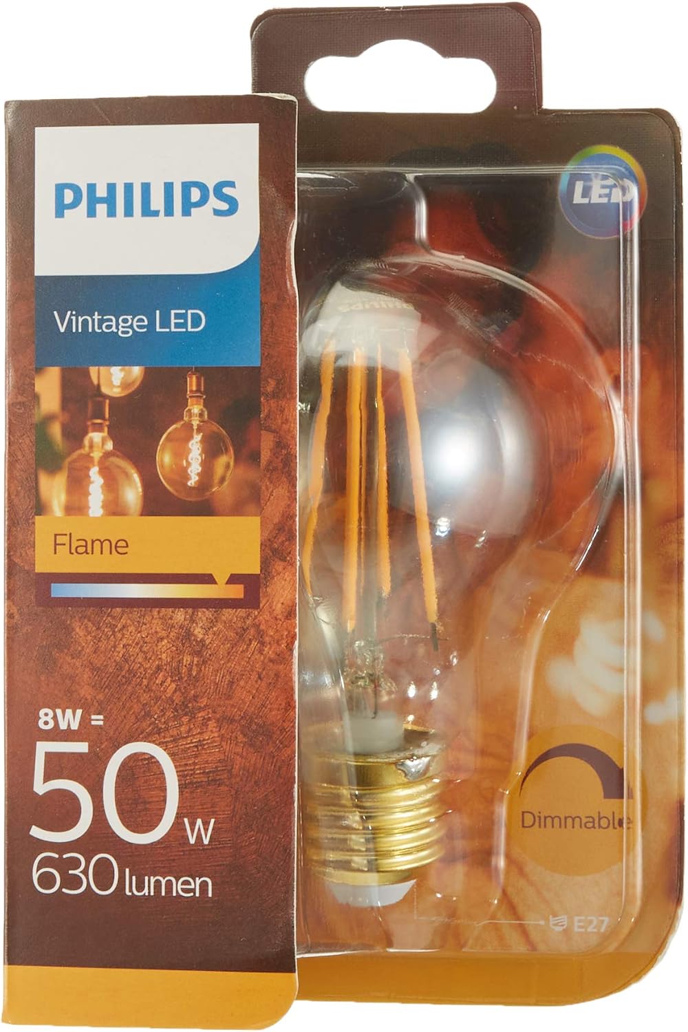 Philips LEDclassic Lamp, Glass, Flame, E27, 50 W - Image 4