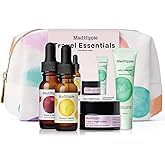 Mad Hippie Travel Essentials – Vitamin C Serum, Triple C Night Cream, Super A Serum + Jelly Cleanser in a 100% Recycled Toiletries Bag, Cruelty-Free