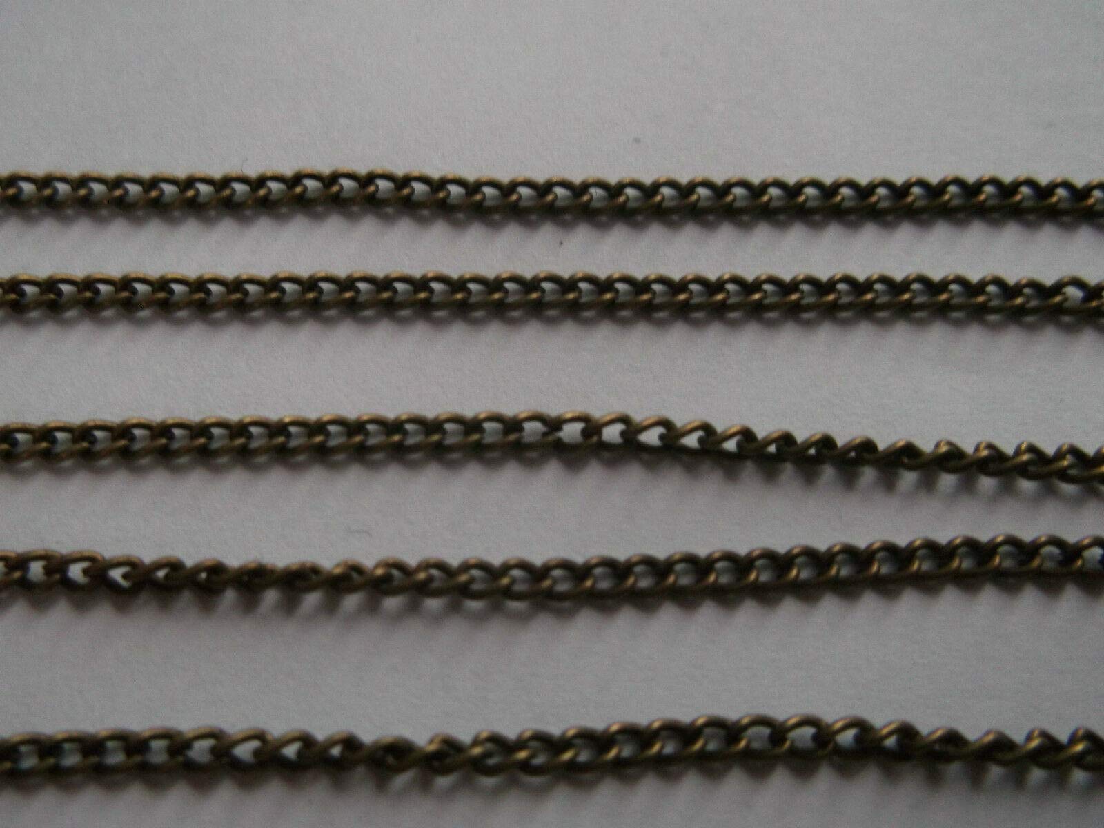 QPSupplies 10 Metres Length of Antique Bronze 4mm x 3mm Open Link Curb Chain. for Jewellery Making and Art Crafts
