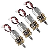 XIITIA 4pcs DC 3V-6V Mini N20 Gear Motor Slow Speed