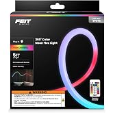 Feit Electric 360&deg; Chasing Neon Flex Rope Light, 5ft LED Tube Light, Dimmable, Dynamic Color Patterns, Remote Controlled, Flexible Design, Easy Installation, Indoor Decor, NF5/RGB/360