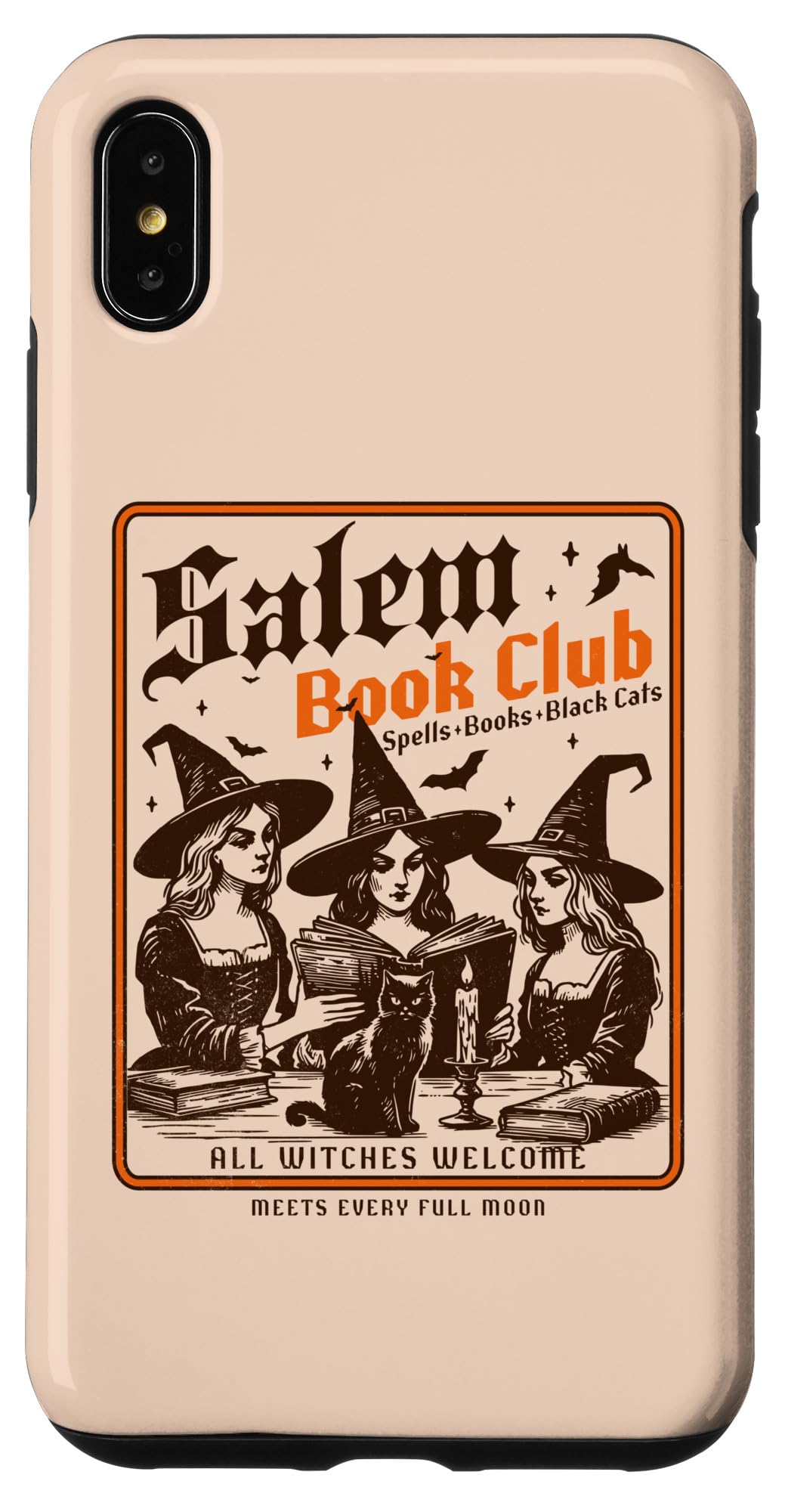 Salem Book Club - Bookish Halloween Retro Salem Witch Book Case for iPhone XS Max