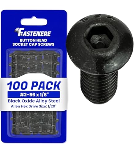 2-56 Button Head Socket Cap Screws,Stainless Steel,Full Thread