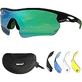 OUTDOOR SPARTA Polarized Sports Sunglasses Cycling Glasses With 5 Interchangeable Lenses Driving Shades For Men & Women