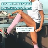 DRESHOW 4 Pairs Compression Socks Women Men Circulation Athletic Running view 4