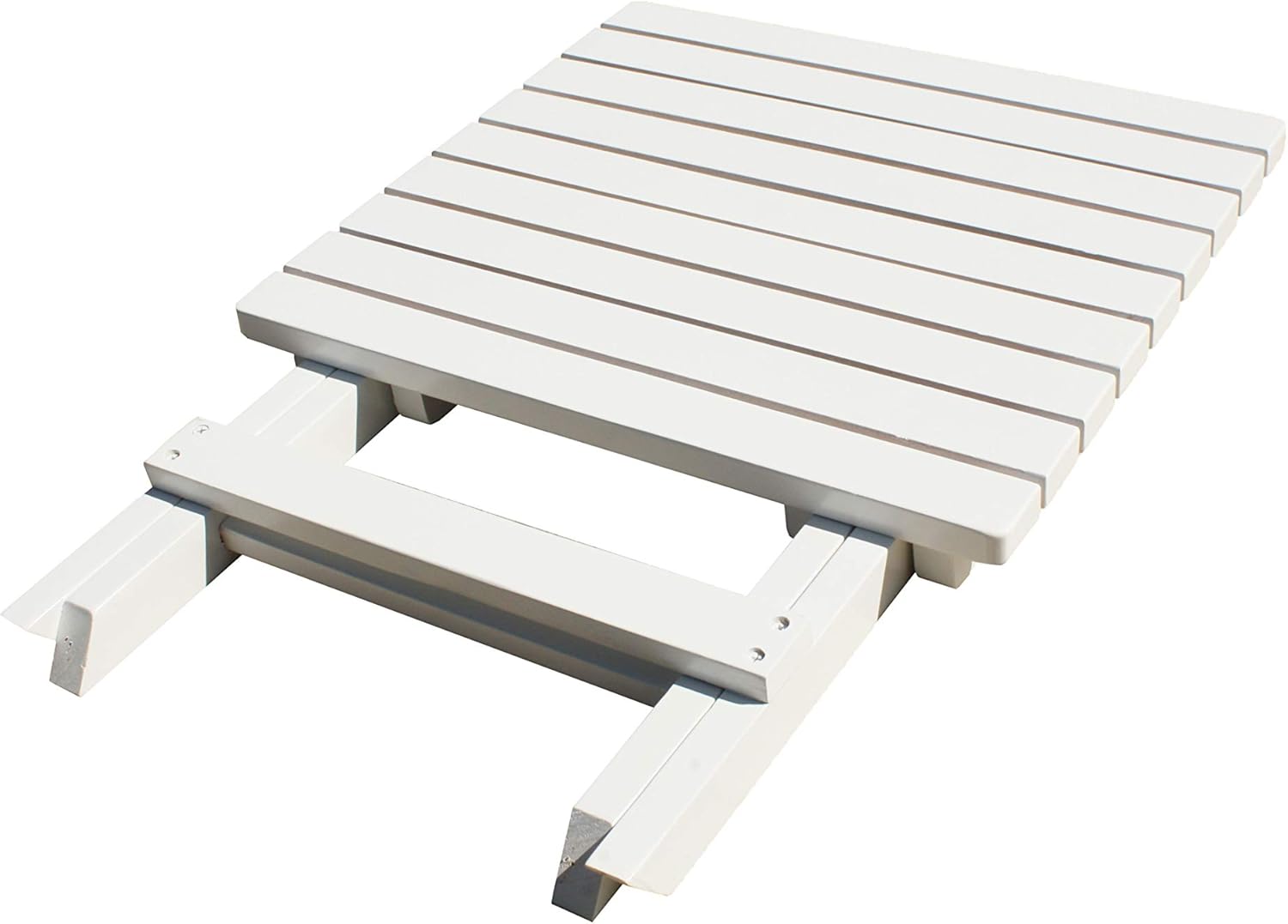 Rockingrocker - T033SWT White Wooden Rectangular Folding Side Table - No Assembly Required - Suitable for Porch and Indoor - W15.75 x D17.72 x H18.9 Inches: Kitchen & Dining
