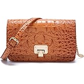 Makcr Joacbv Small Crocodile Crossbody Cell Phone Purse for women Vegan Leather Clutch Wallet with Leather Shoulder Strap | Small, Crocodile, Vegan Leather