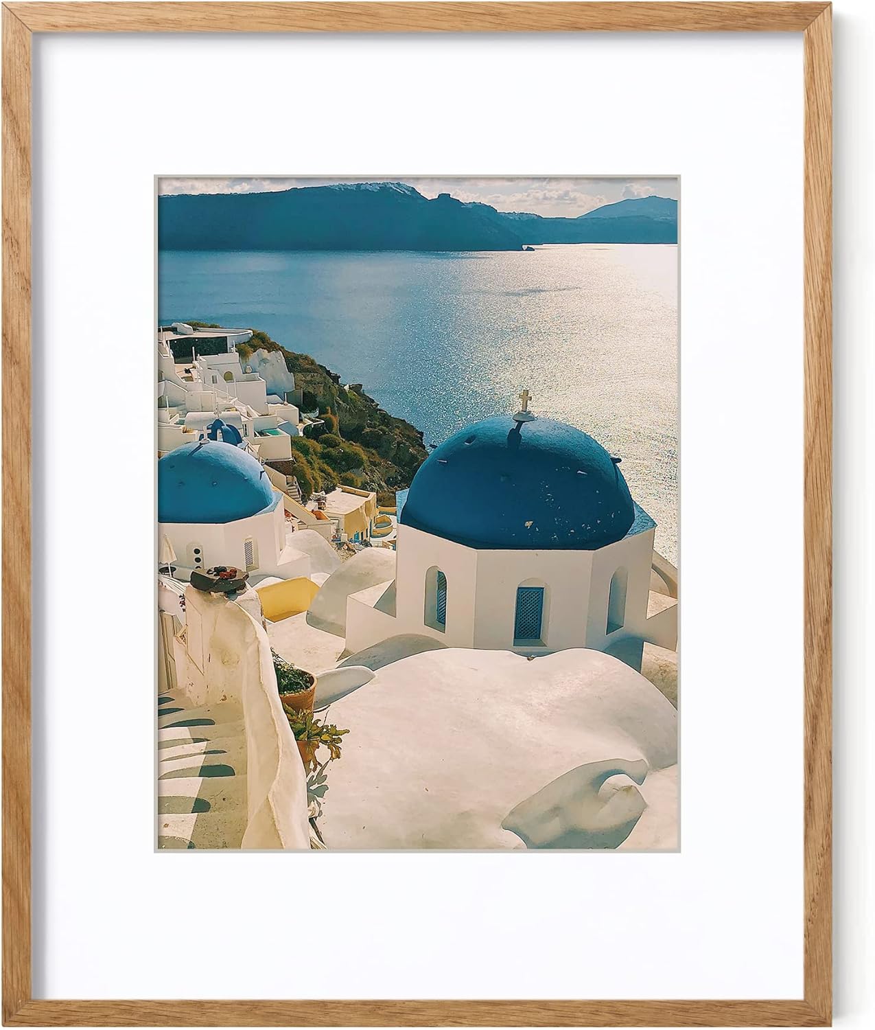 Photo Albums, Frames & Accessories - Axeman 16x20 Picture Frame with Mat for 11x14, 1 Pack Solid Oak Wood Poster Frame for Home Decor, Natural Wood Photo Frame with Tempered Glass Horizontal and Vertical Formats for Wall, Nature