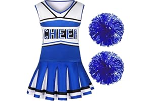 Gortykor Cheerleader Costume for Girls Cheerleading Outfit for Halloween Cheerleader Gifts 3-10 Years