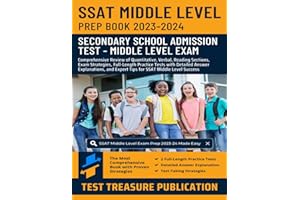 SSAT Middle Level Prep Book 2023-2024: Comprehensive Review of Quantitative, Verbal, Reading Sections, Exam Strategies, and F