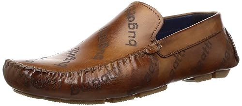 Buy Bugatti Men Cognac Drivers Leather Driving Shoes at