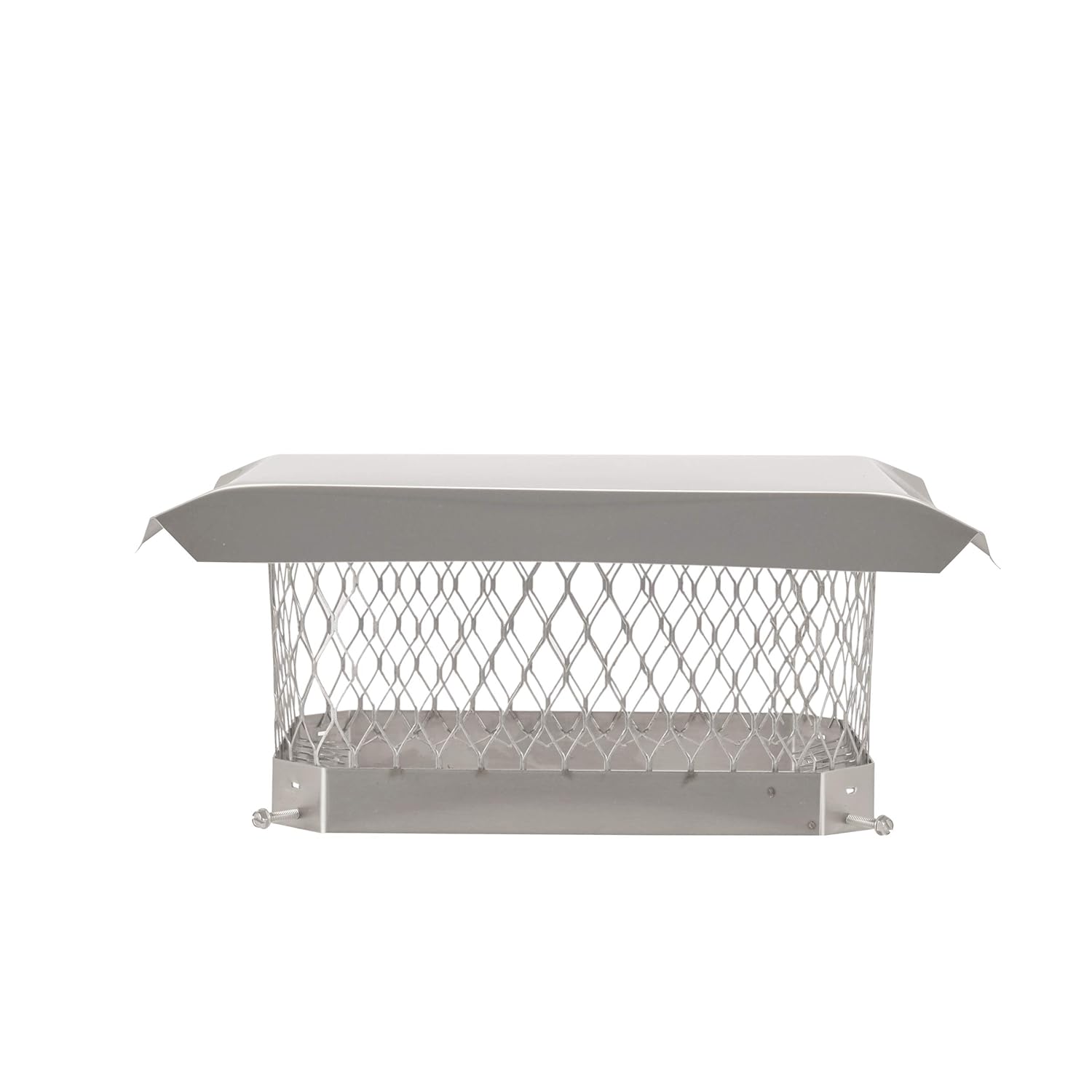 HY-C SCSS913 Shelter Bolt On Single Flue Chimney Cover, Mesh Size 3/4", Fits Outside Existing Clay Flue Tile Dimensions 9"x 13", Stainless Steel