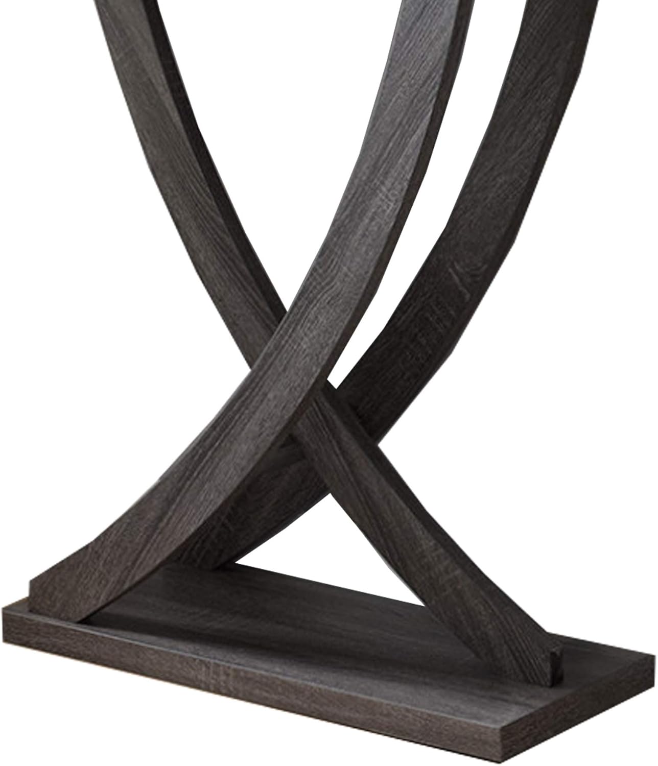 Benzara Wooden Console Sofa Side End Table with Curved Legs, Distressed Gray: Kitchen & Dining