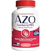 AZO Pro Strength Cranberry Supplement Pills for Women, 600mg, 100 Softgels | Made with Clinically Proven Pacran to Help Cleanse &amp; Protect Urinary Tract Health Bladder Support*, Sugar-free, 50 Day Supply