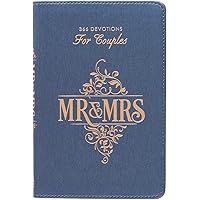 Mr. & Mrs. 366 Devotions for Couples Enrich Your Marriage and Relationship Blue Faux Leather Flexcover Devotional Gift Book w
