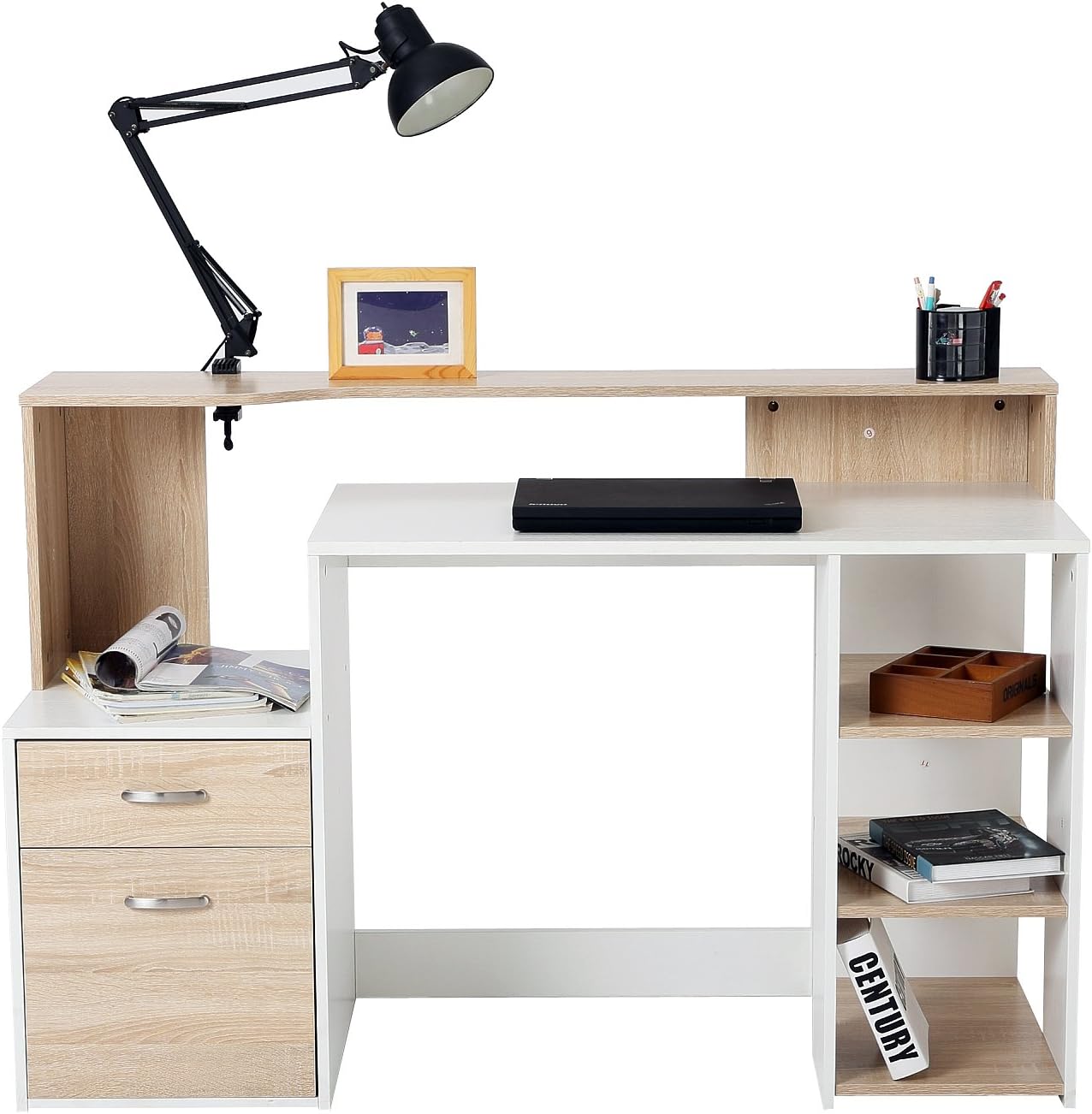 Wooden Computer Desk PC Table Modern Home Office Writing