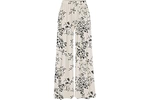 CIDER Wide Leg Palazzo Pants for Women with Pockets Elastic Business Causal Pants Women