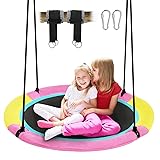 HOTJUMP 40 Inch Saucer Tree Swing for Kids