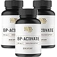 Golden After 50 BP-Activate - Nitric Oxide Supplement with Essential Amino Acids - Blood Circulation and Heart Health Support Supplement - 3 Bottles - 800mg L Arginine, AAKG, L Citrulline